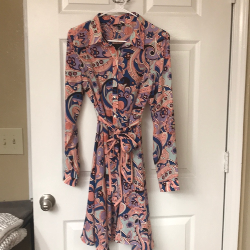 Multi-colored Fashion Nova Shirt Dress